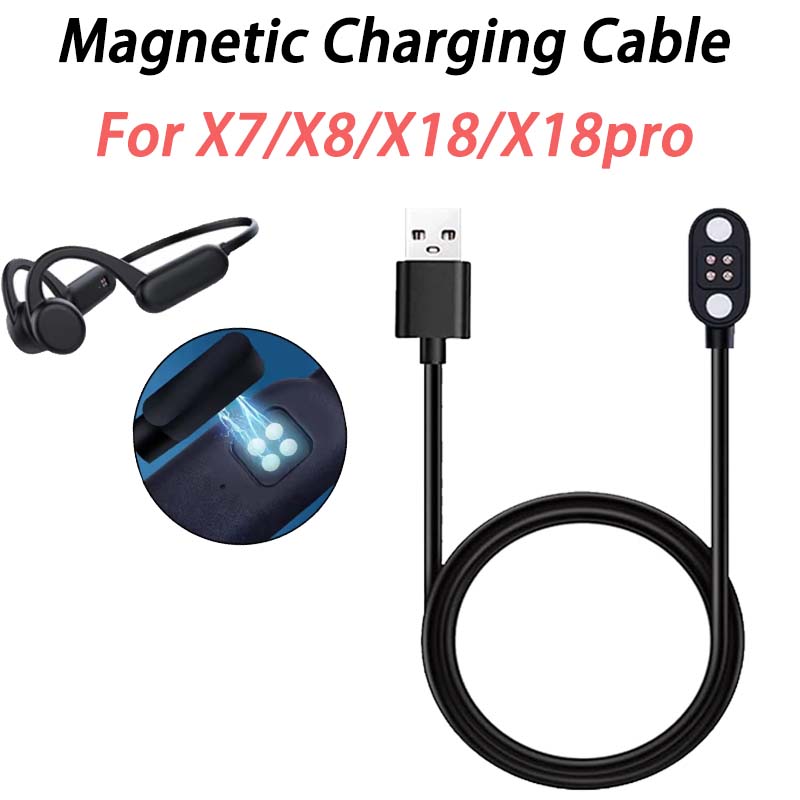 Magnetic Charging Cable - Beenconductie-oordopjes met magnetische oplaadkabel voor X7/X8/X18/X18pro