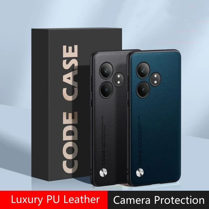 Realme Gt 6 - Robuuste lederen tas voor Realme GT