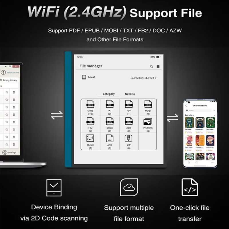 E-Ink Tablet Reader - 10,3 inch E-Ink tablet typewriter ESP32